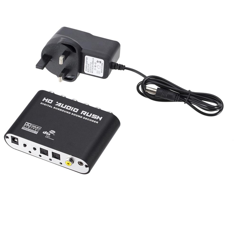 5.1 CH audio decoder SPDIF Coaxial AUX Stereo to RCA DTS AC3 Optical digital Amplifier Analog Converte amplifier HD Audio Rush: UK Plug