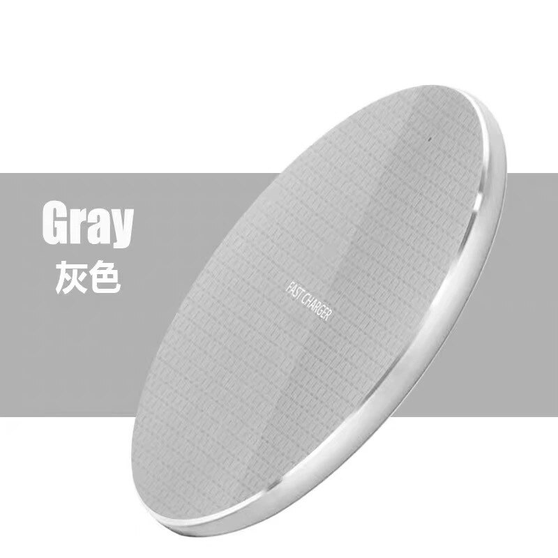 10W 15W Qi Draadloze Oplader Pad Voor Iphone X Xr Xs Max 8 Snelle Wirless Opladen Voor Samsung huawei Telefoon Qi Lader Draadloze: GRAY