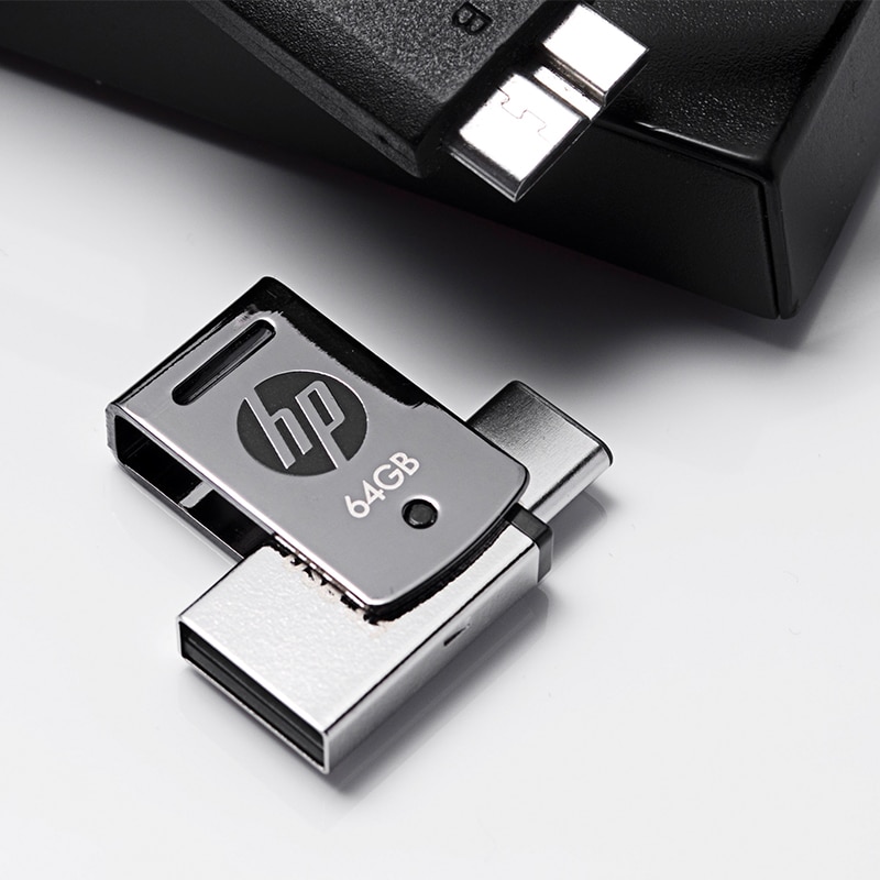 HP X5000M Metal OTG Type-C USB 3.1 Dual Use High Speed USB Flash Drive for SmartPhone/Tablet 64GB 128GB 256GB Pen drive High