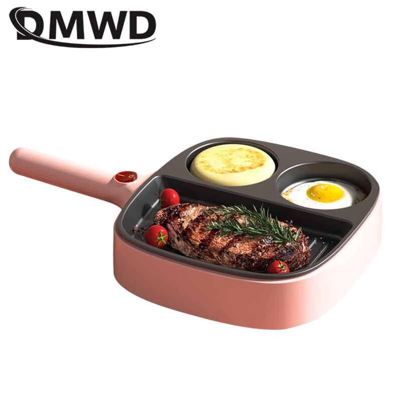 DMWD Haushalt Elektrische backformen omelett Pfanne Ei Steak Braten und Bräter Wurst Schinken Hersteller Frühstück Maschine 110/220V