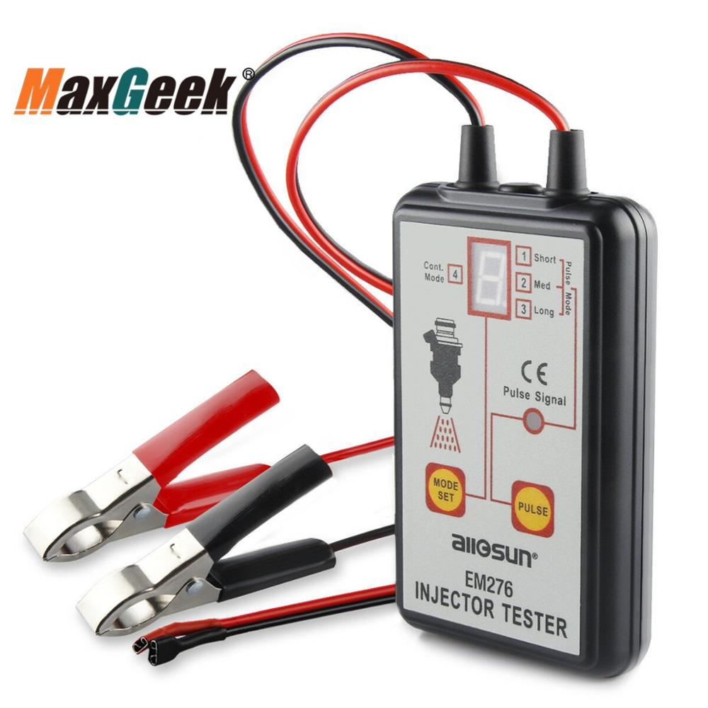 Maxgeek EM276 Fuel Injector Tester 4 Pulse Modes Powerful Fuel System Scanner Tool Analyzer
