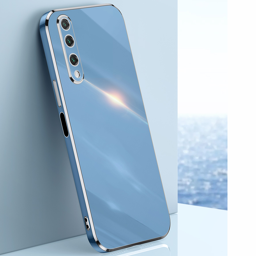 Pour Huawei Y9S étui de luxe placage carré Huawei STK-L21, STK-LX3, STK-L22 coque de téléphone antichoc couverture arrière en Silicone Fundas: GRIS