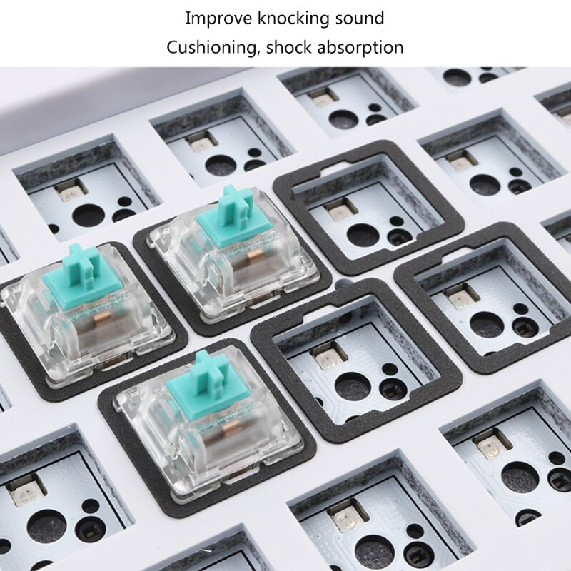 120pcs IXPE Foam Film For Switch Inter-Axis Pad Compatible with Mechanical Keyboard Switches Mute EVA PE Poron Pads