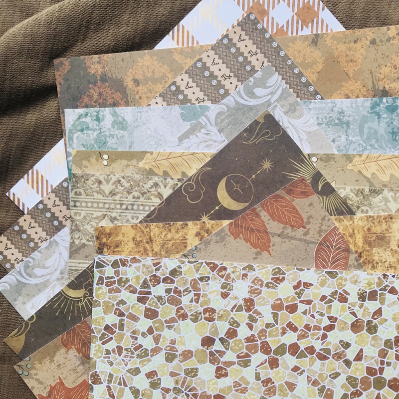 36 sheets 6"X6" 230gsm Time patterned paper Pad DIY Scrapbooking paper pack handmade paper craft Background pad Alinacraft