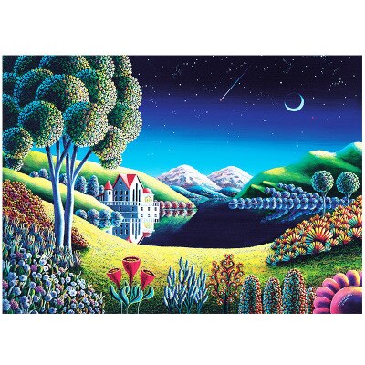 1000 Pcs/set DIY Landscape Paper Puzzle Children Toys Adults Collection Jigsaw Puzzle Students DIY Home Decoration: Red