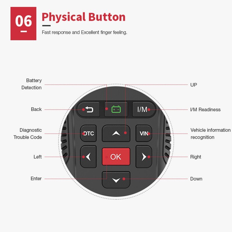 Code Reader Scanner Tool Support Free Update Full OBD2 Functions Battery Check PK KW850 CR3008 Auto Code Scanner
