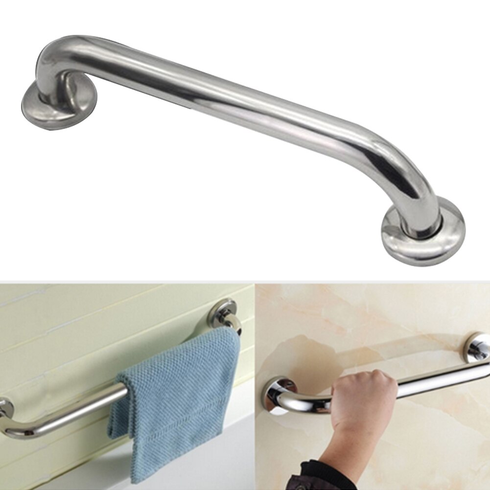 Stainless Steel Chrome Handle Rails Non-Slip Grab Aid Holder Bathtub Hand Rail Safety Disability Bar