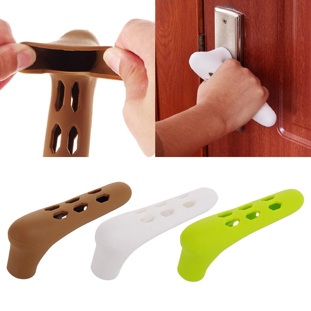 Room Door Handle Silicone Anti Collision Static Cover Guard Sleeve