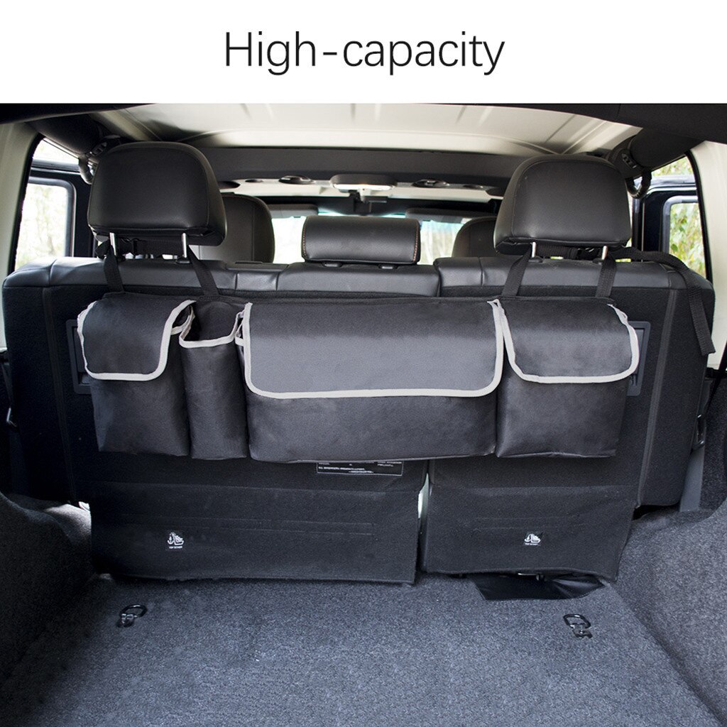 Organisateur de voiture coffre banquette arrière sac de rangement Net haute capacité multi-usage Oxford dos intérieur accessoires siège Automobile