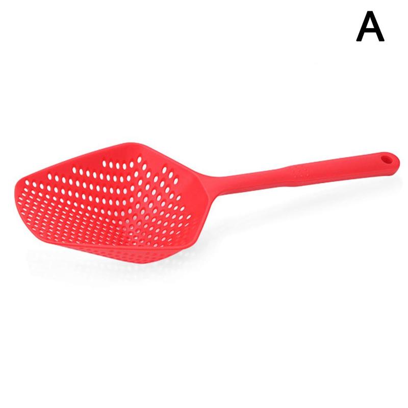 Home Tools 1Pc Kitchen Large Scoop Colander Pasta Heat Resistant Strainer Plastic Ice Cream Scoop: Orange
