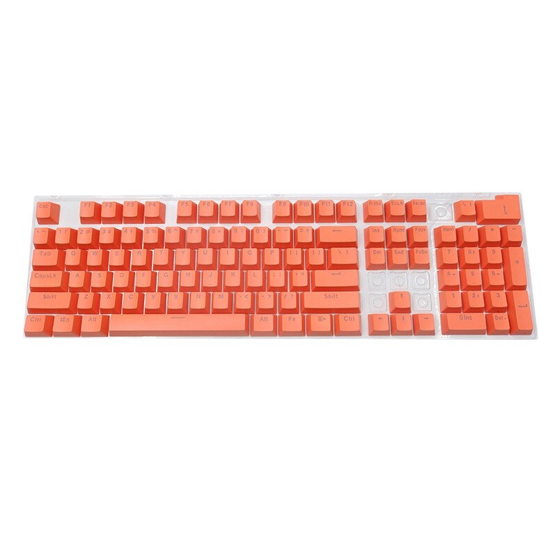 Teclas blancas 104 para teclado mecánico, teclas de juego resistentes al desgaste, sin aceite, color blanco: Orange