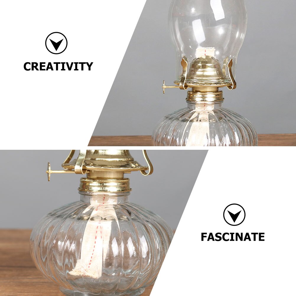 1 Set Oil Lamp Burner And Oil Lamp Wick Kerosene Oil Lamp Wick Accessory