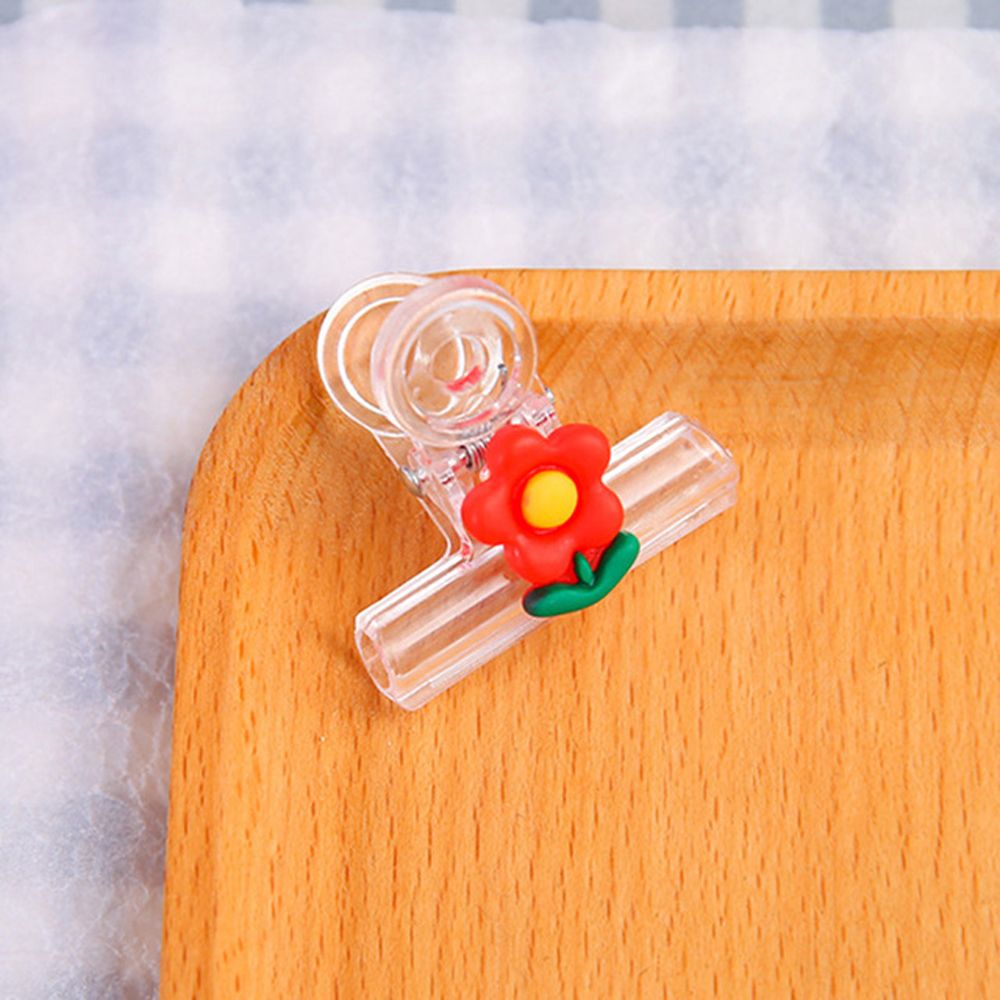 Plastic Index Klem Bindmiddel Clip Pagina Houder Cartoon Snacks Afdichting Clip Transparante Clip Paperclip Bindmiddel Clips