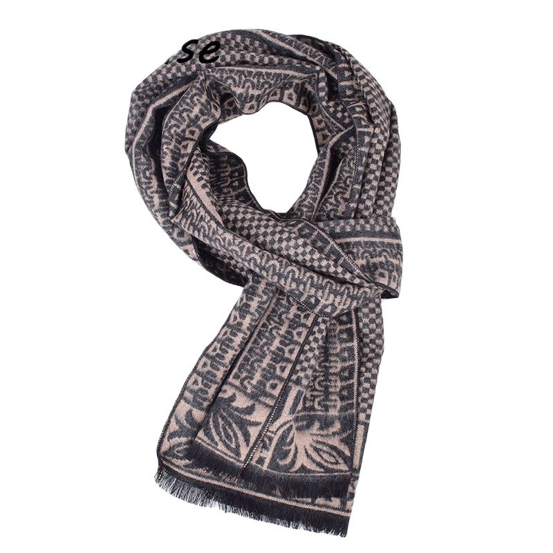 Bufandas de algodón con estampado de tartán para hombre, bufanda de invierno para adulto, a la , A3A18914