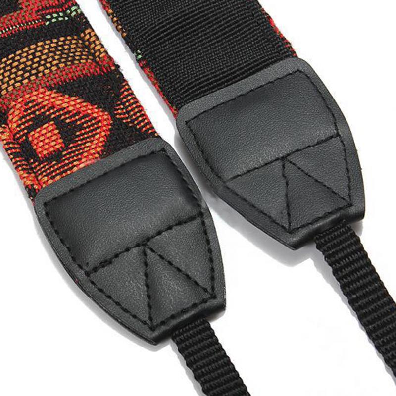 retro årgang trendy stil kamerareim finstripe bukseseler til kamera enkelt skulder hals slynger reim belter