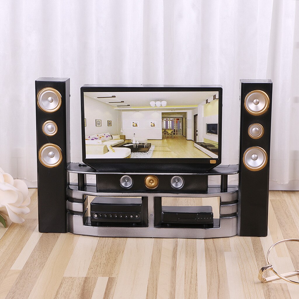 Kid Poppenhuis Meubels Accessoires Tv Theater Set Outfit Voor Pop-Twfi
