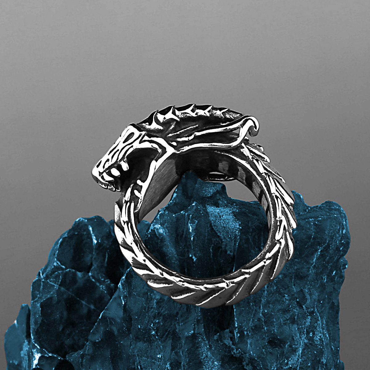 Bagues Dragon pour hommes et femmes, en acier titane, style rétro dominateur, de fête créatifs,