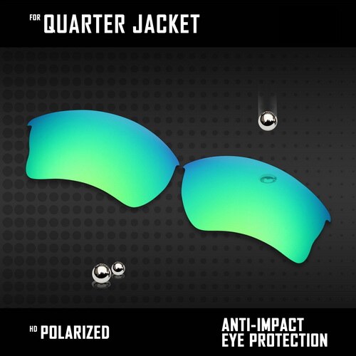 Oowlit-lenzen vervangen voor oakley quarter jacket  oo9200 zonnebril gepolariseerd - meerdere kleuren: Smaragdgroen