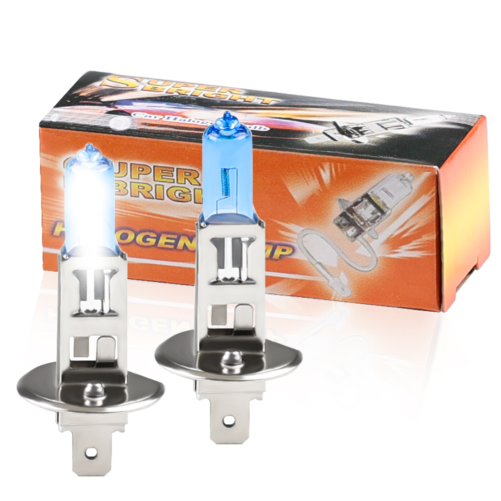 2 Stuks H1 Halogeenlampen 12V 100W Super Heldere Koplampen Lamp Voor Auto 6000K Wit Gloeilampen op Auto Auto Lamp H1: Default Title