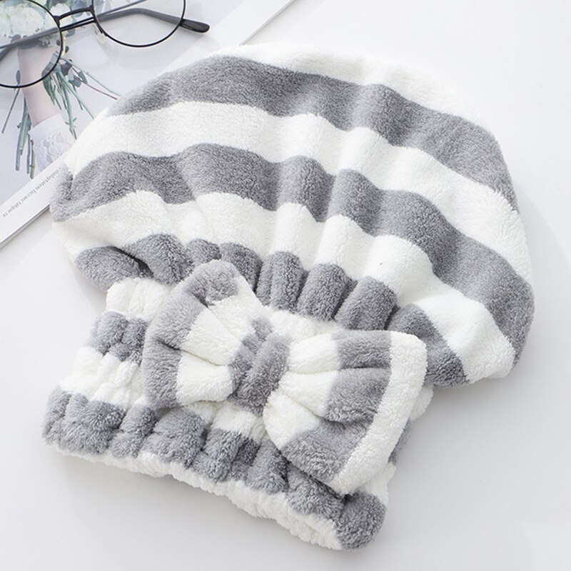 Gorro de ducha de microfibra para mujer, gorro de secado rápido, accesorios de baño, novedad
