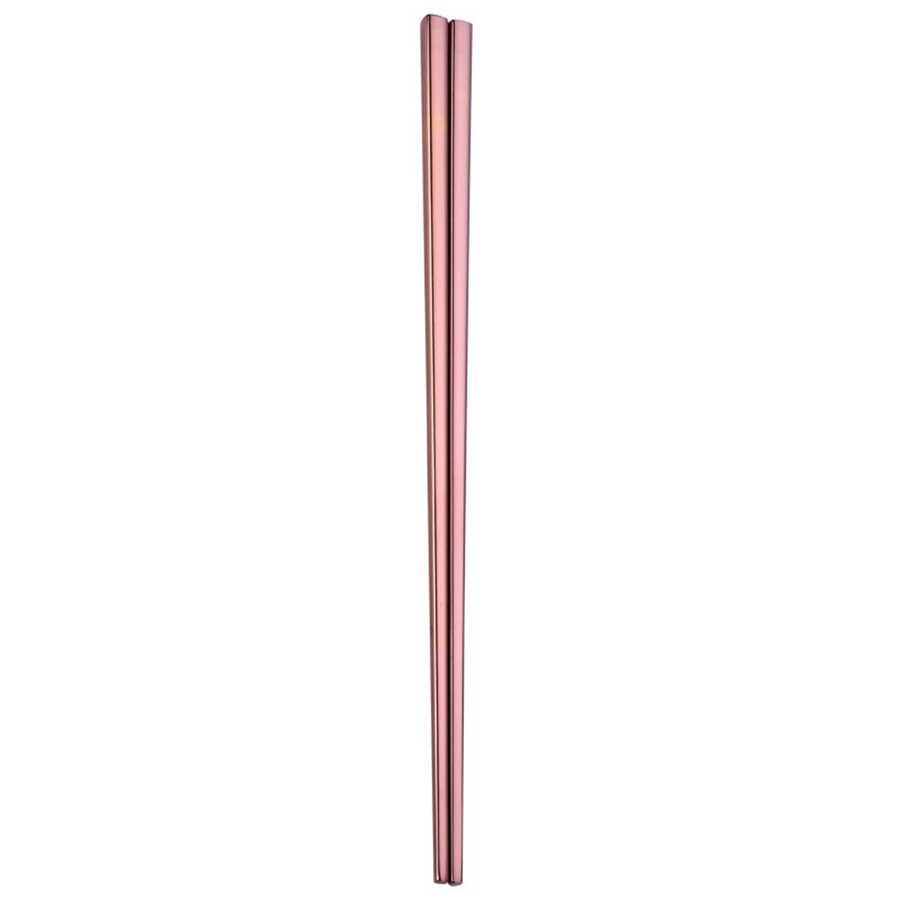 Visuelt touch 1 par rustfrit stål spiser spisepinde farverigt metal kinesisk stil spisepinde farverigt køkken bordservice indretning: Lyserød