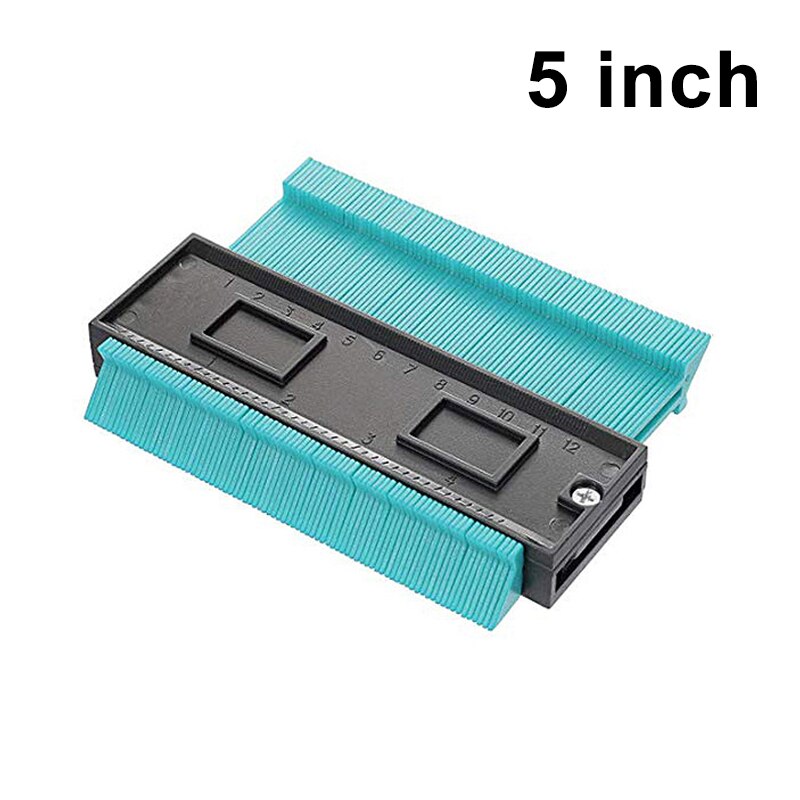Contour Meter Contour Gauge Carpenter Tool Meten Plastic Meters Vierkante Markering Tegel Bezuinigingen Betegelen Laminaat Gereedschap: 5inch blue