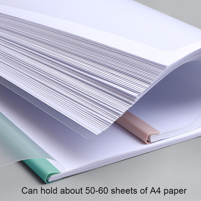 A4 Water Transparent Folder Trolley Clip Report Folder File Case Presentation Folder Resume Folder Business Supplies