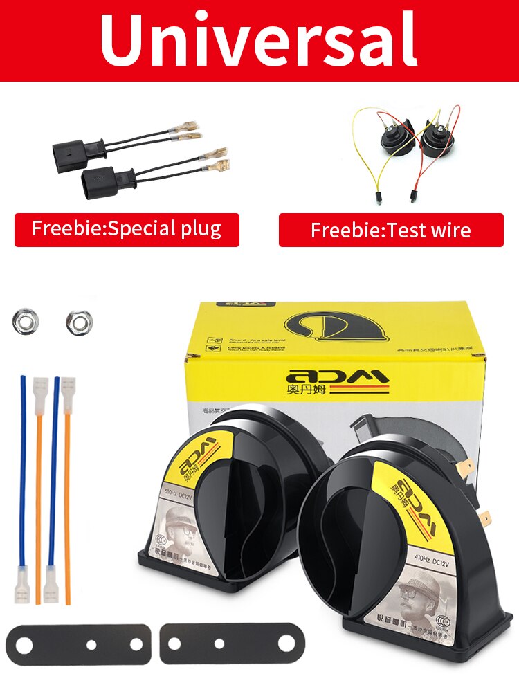 Autoclaxon claxon 12v luide hoge/lage fluit auto slakkenhoorn fanfare hoorn waterdicht stofdicht (set voor 2 ): Een paar hoorns