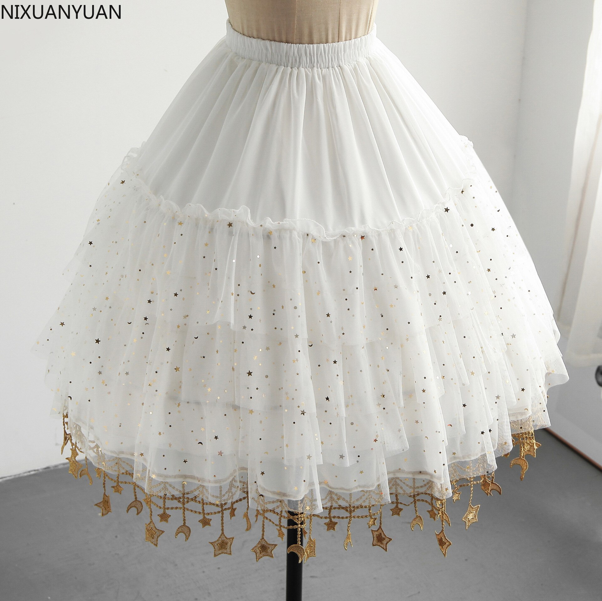 Lolita Petticoat Bridal Petticoat Cosplay Party Prom Dress Short Underskirt Tulle Crinolina Petticoat Puffy Skirt