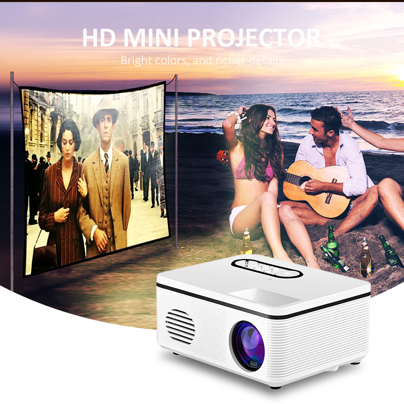 S361 Mini Projector 600Lumens 1080P Full Hd Ios Android Home Beamer Video Player Ondersteuning Hdmi-Compatibel/usb/Av/Tf Home Cinema