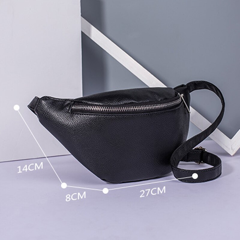 REPRCLA Waist Pack PU Leather Fanny Pack for Women Belt Waist Bag Brand Shoulder Bag Casual Female Chest Bag