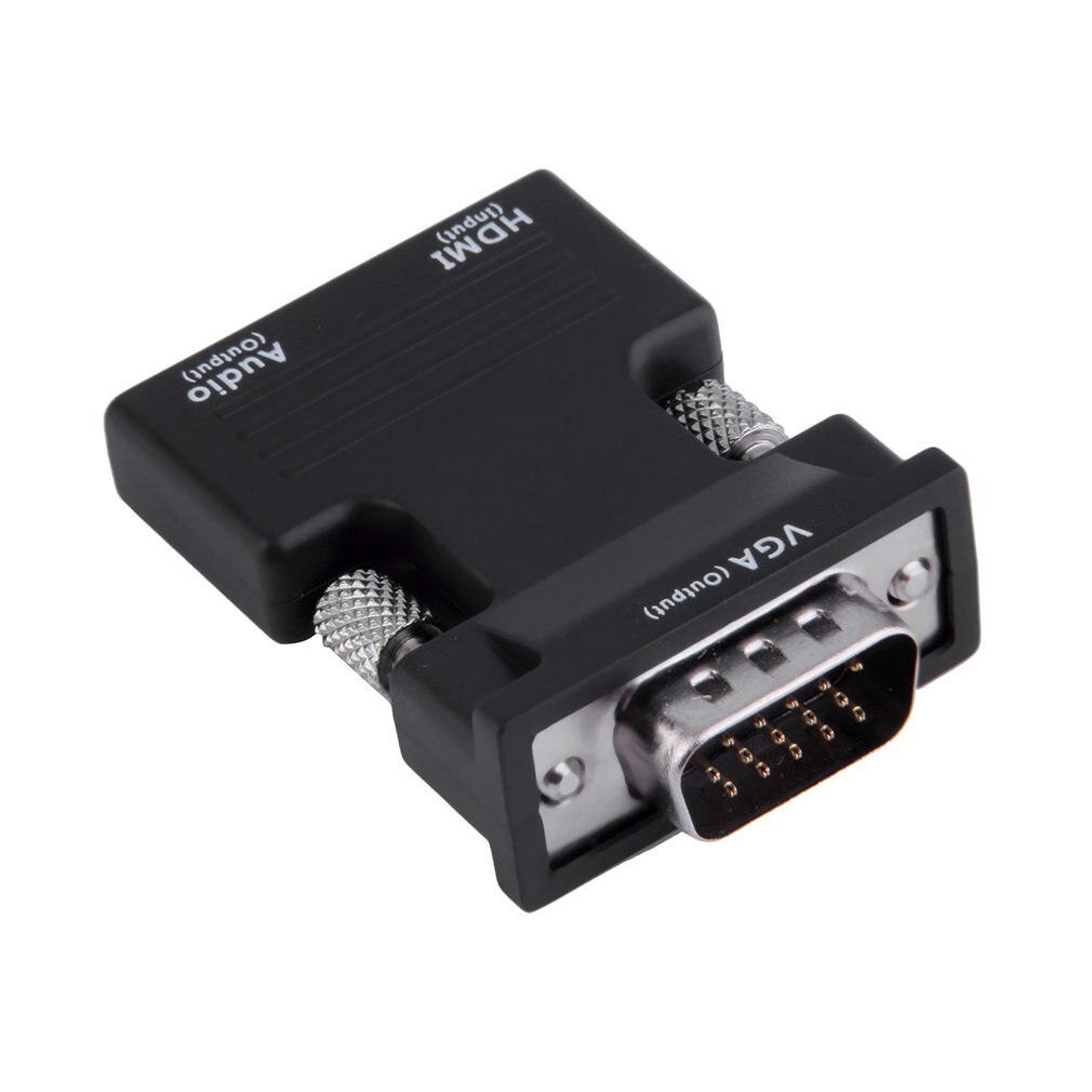 HDMI-compatible Female to VGA Male Converter Adapter Support 1080P Signal Output: Default Title