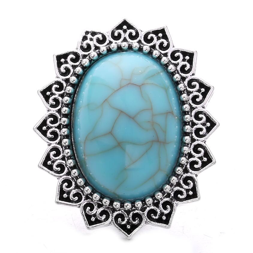 Botones a presión Vintage para mujer, cuentas de joyería, flor de 18mm, botones a presión de Metal, collar a presión de 18mm, 5 unids/lote: 1