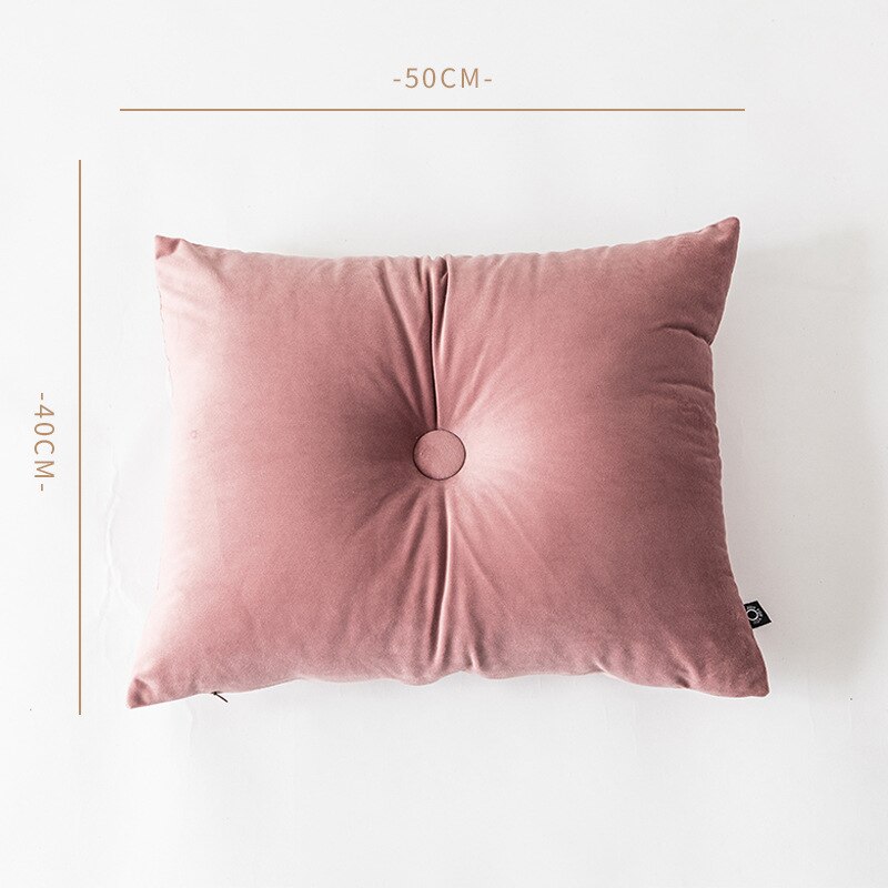 Fluweelzacht zitkussen vliegtuig zwanger lang kussen voor slapen lounge stoel kussens: Roze 40 x 50cm