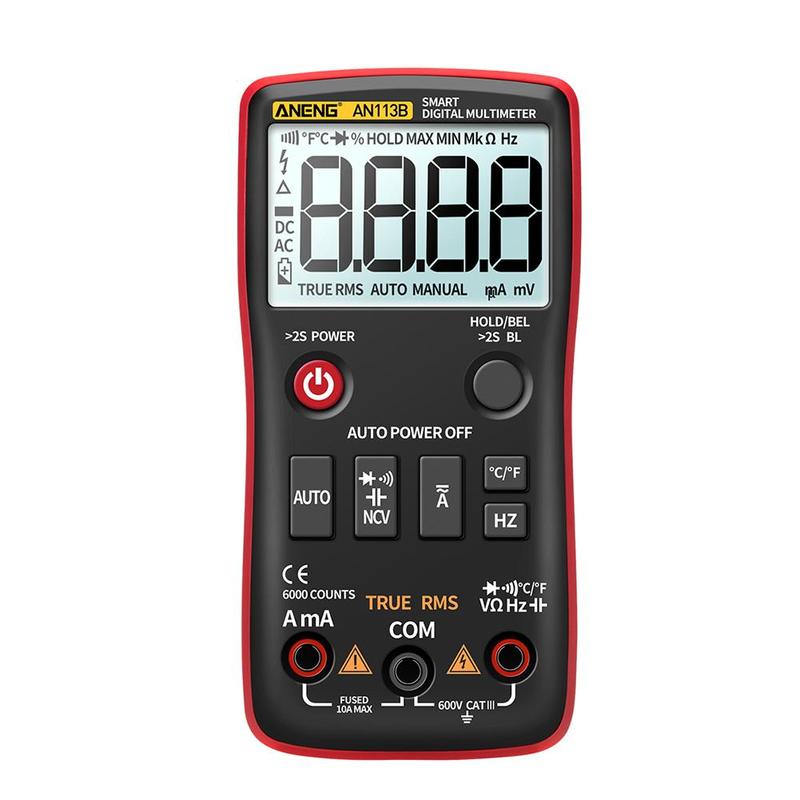 Digital Multimeter True RMS mit Temperatur Tester Spannung Auto AC/DC Transistor Profesional Multimeter Palette Meter Analog Z0G2