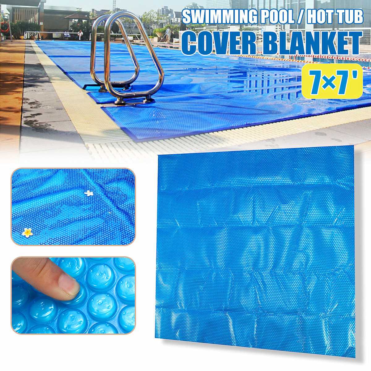 Zwembad Cover 1.8*1.8 m/2.1x2.1 m/2.4x2.4 m Vierkante/Ronde solar Zwembad Bad Cover 400m Outdoor Bubble Deken Accessoires: Square 210x210cm