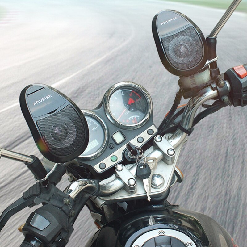 AOVEISE – haut-parleur Mt493 Bluetooth, système de son d'amplificateur, résistant aux intempéries, parfait pour les motos