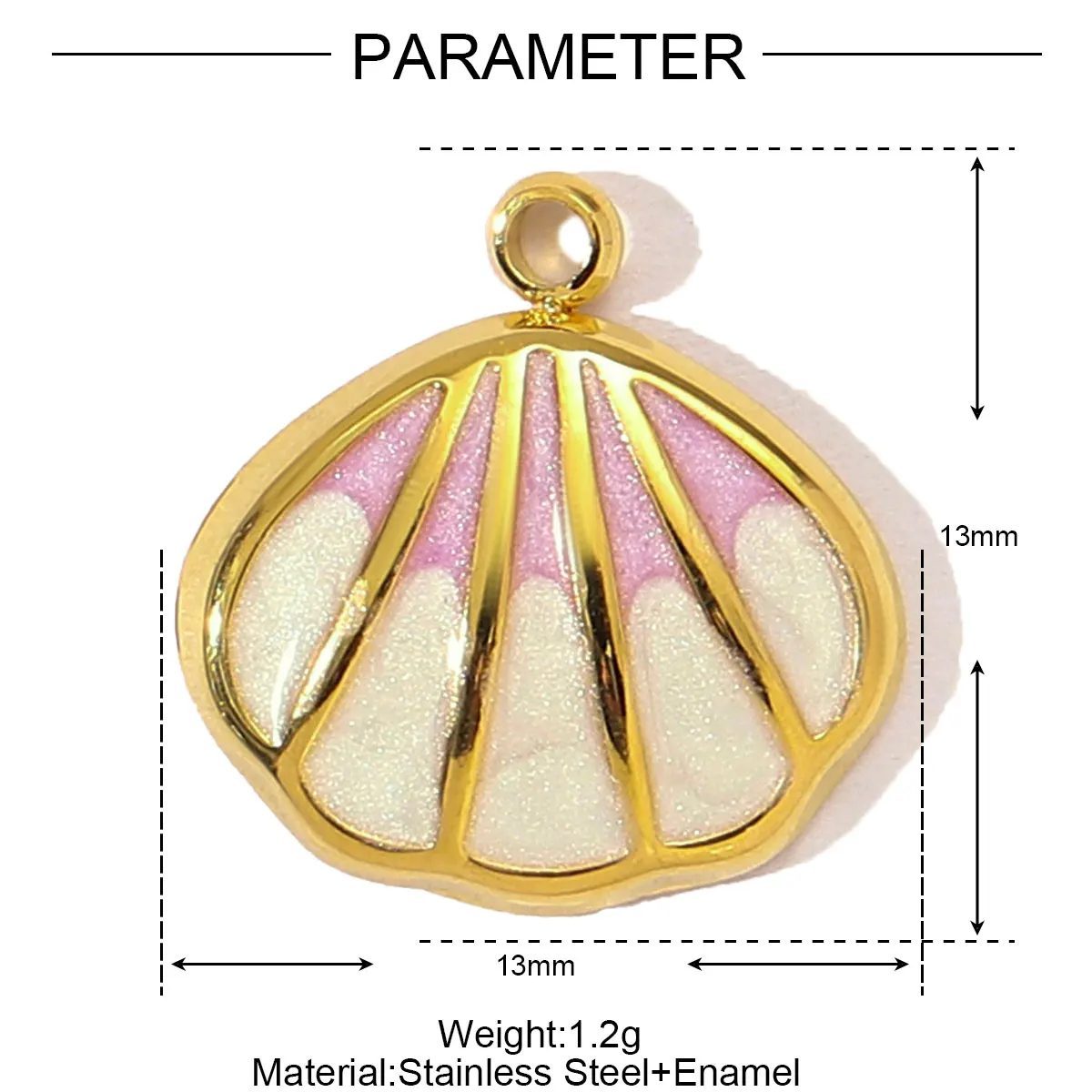 3 teile/los Edelstahl Fisch Knochen Meerjungfrau Schwanz Armbinde DIY Charme Frauen Hülse Krabben Conch Halskette Anhänger Herz Liebe Schmuck: Gold-farbe