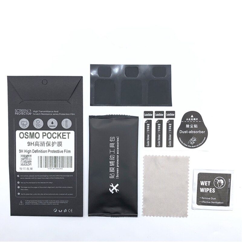 Orbmart 6 stk (3+3)  hd vanntett glasslinse + skjermbeskytter til dji osmo lomme håndholdt gimbal