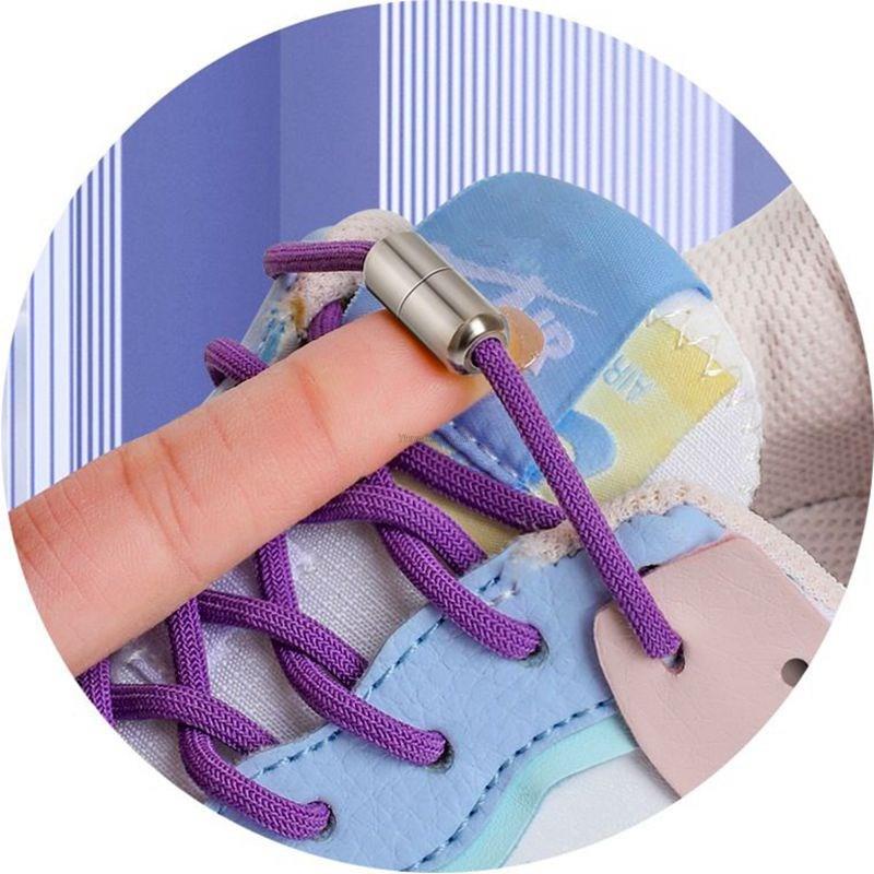 Lacets de chaussures sans cravate, lacets élastiques, baskets, lacets ronds sans attaches, chaussures rapides pour enfants et adultes, élastiques pour chaussures