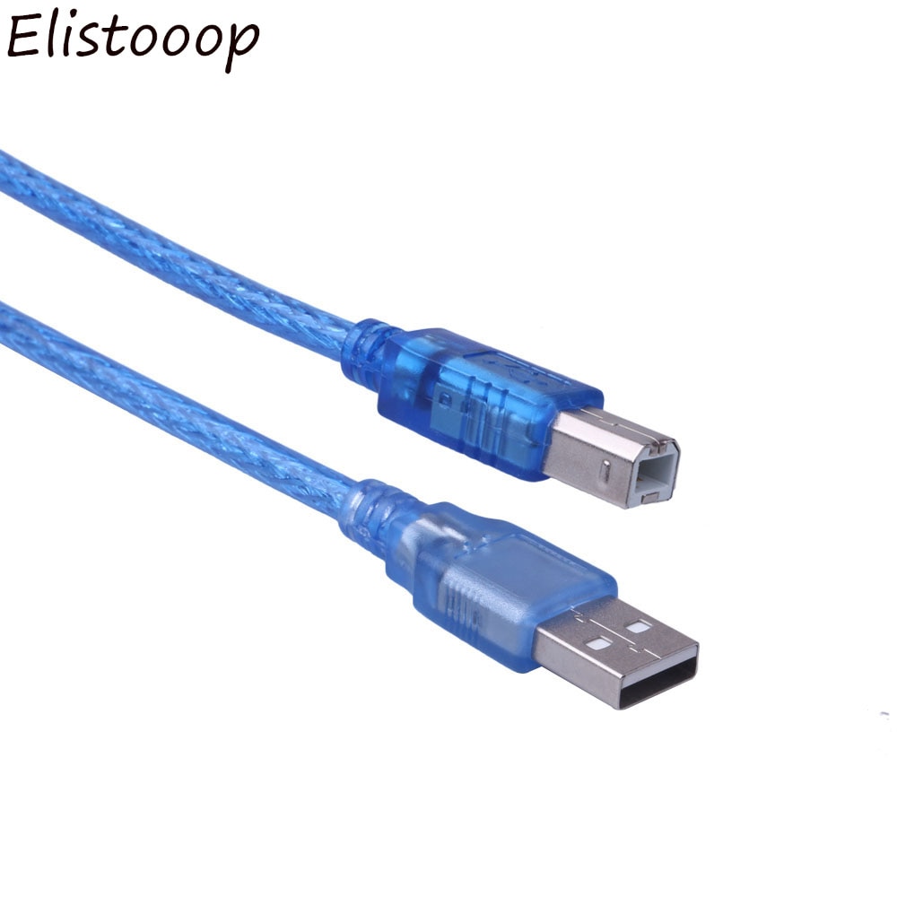 Elistoop-Cable de impresión de extensión USB 2,0, Cable USB extendido de 1,5 M, 3M, 5M, OHFC, cobre transparente, azul, , para impresora HDD,