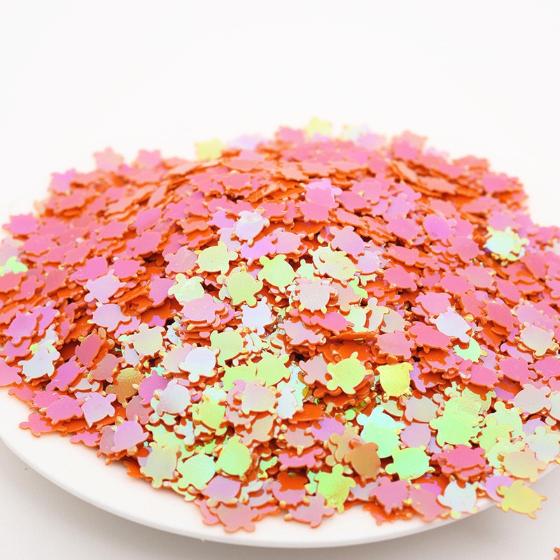 20g 7*8mm Sea turtle Tortoise Shape Loose Sequins PVC Paillettes For Craft Scrapbook Decoration Shaker Card DIY Accessories