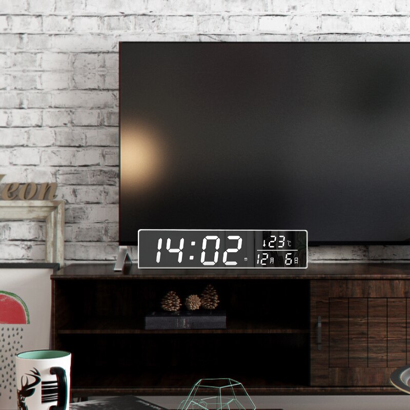 LCD Display Desktop Digital Clock Calendar Electronic LED Alarm Clock Bedside Relogio De Mesa Electronic Gadgets BF50DC