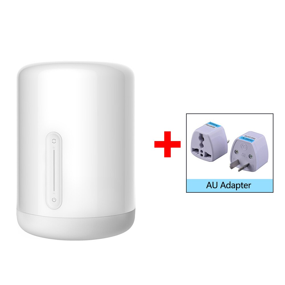 Xiaomi – lampe de chevet d'intérieur intelligente, 2 lumières LED WiFi/Bluetooth, veilleuse, fonctionne avec Apple HomeKit, commande vocale Multiple: lamp2 add AU adpater