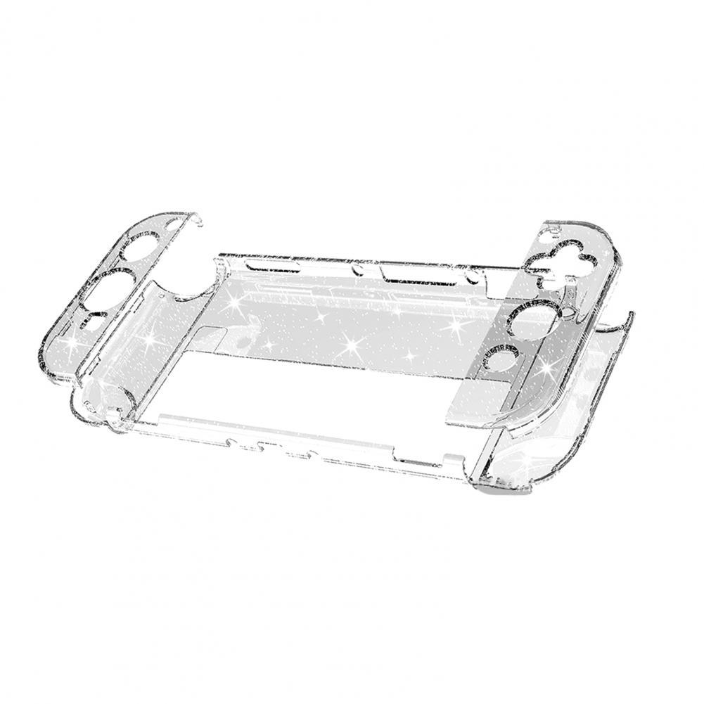 Console de jogo escudo protetor à prova de choque capa de console de jogo transparente transparente caso de computador rígido para interruptor oled: Default Title