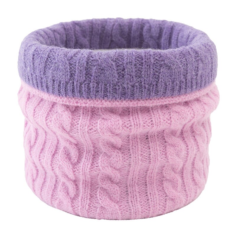 Unisex Winter Scarf Women Solid Color Warmer Ring Scarves Men Casual Outdoor Cycling Warm Neck Collars Scarf: Pink 1