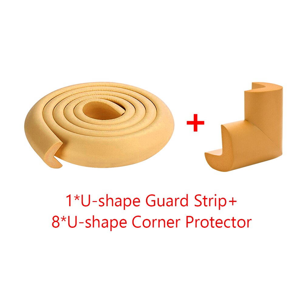 L Shape Security Kids Protection Bumper Edge Angle Soft Baby Safety Desk Table Edge Guard Strip with 8pcs Corner Protectors: orange