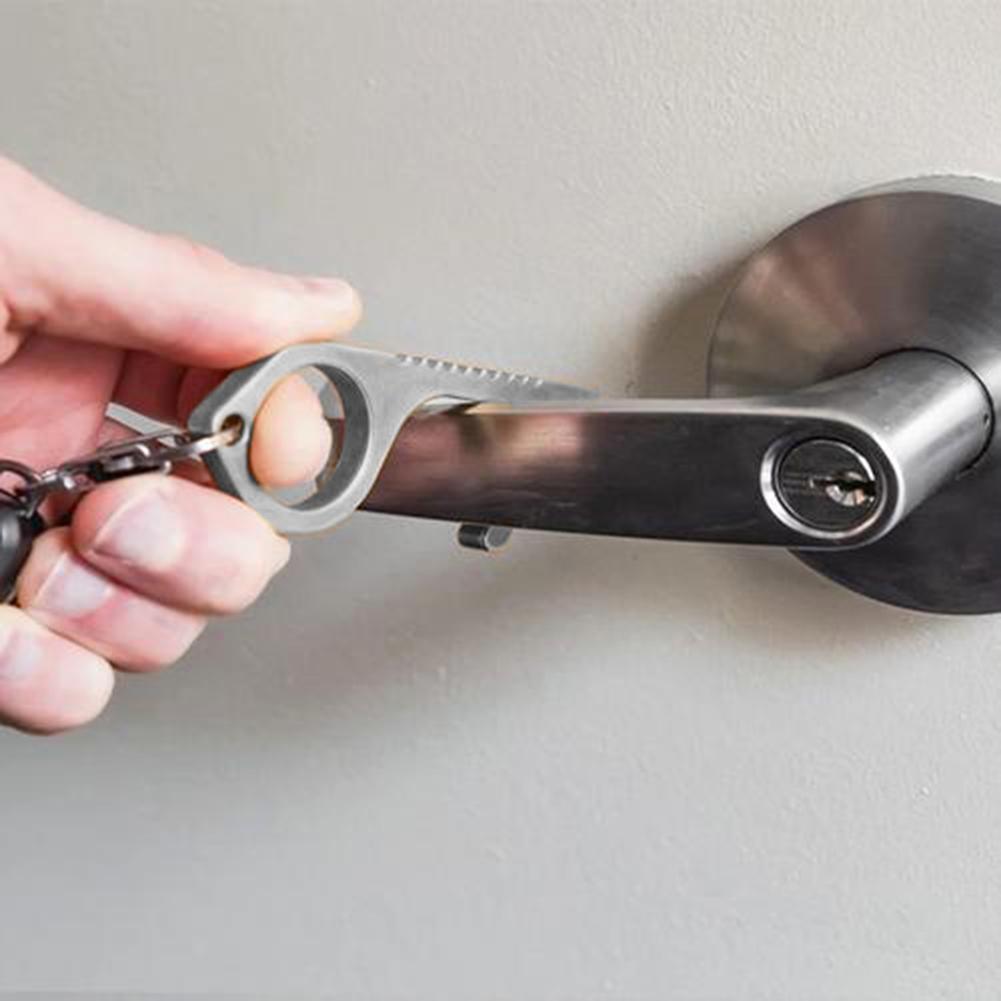 Tragbare nicht-Kontaktieren EDC Türöffner, Stift, Aufzug Keychain Werkzeug, hygienische Keychain Berührt Oberflächen für Sie, Helfen Sie Nie