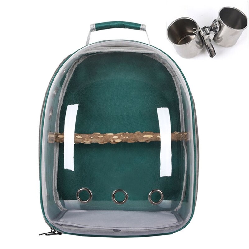 Kat Hond Rugzak Huisdier Papegaai Carrier Bag Transparante Capsule Rugzak Voor Wandelen: Green