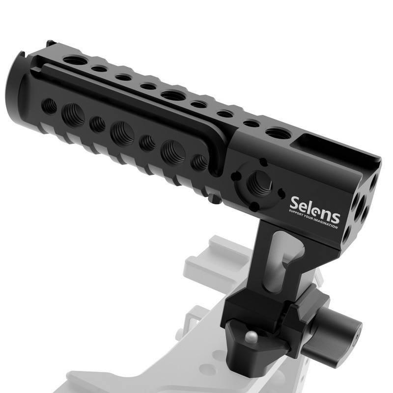 Selens Camera Top Handle Functional Camera Cage handle Grip with Cold Shoe Camera Rig For A7iii A73 Cage Aluminum DSLR Cheese